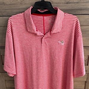 Nike TW Bay Hill Golf Polo - Size XL - Red White Stripe
